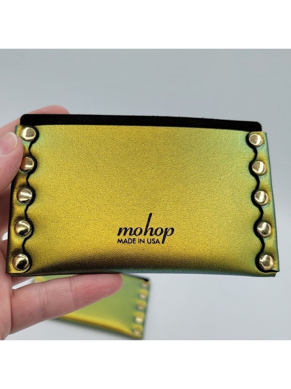 Iridescent Card Holder Vegan Leather New #2518